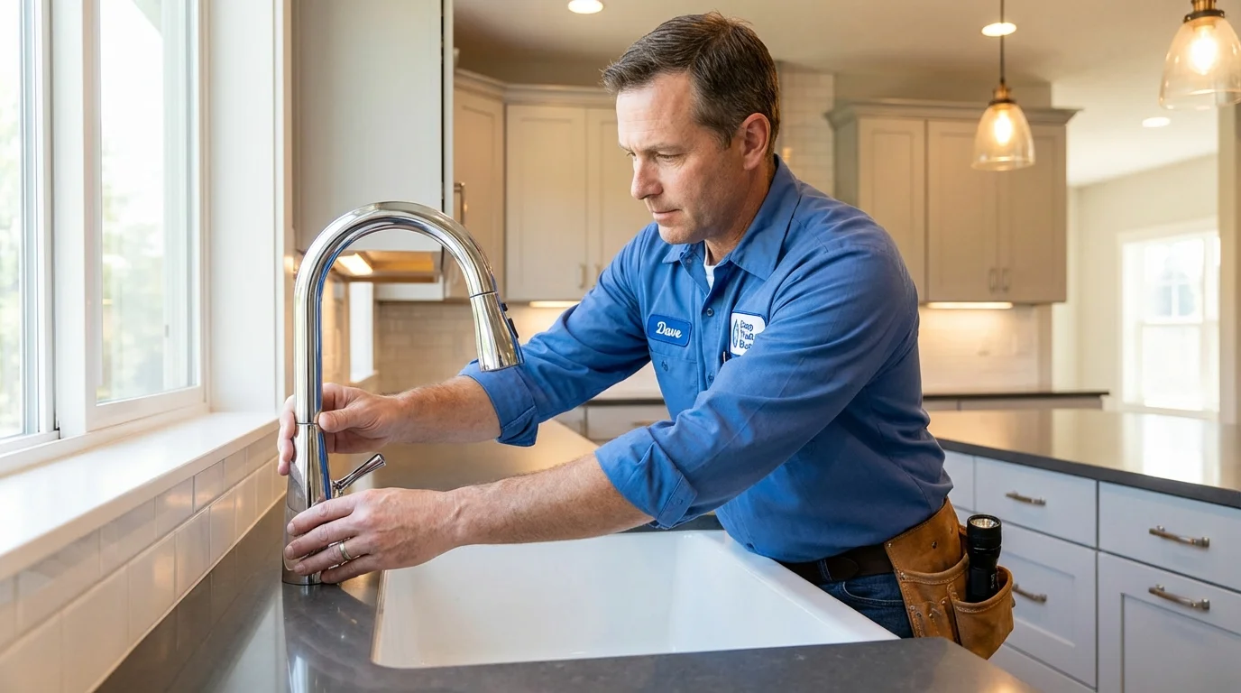 Kitchen faucet installation by Johns Plumbing LLC in Ruskin