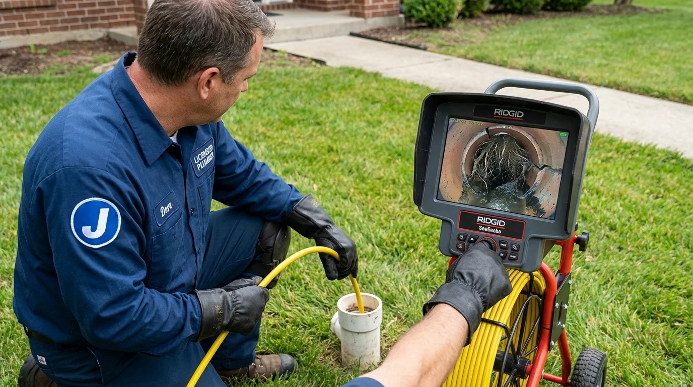 Sewer camera inspection being performed by Johns Plumbing LLC in Ruskin